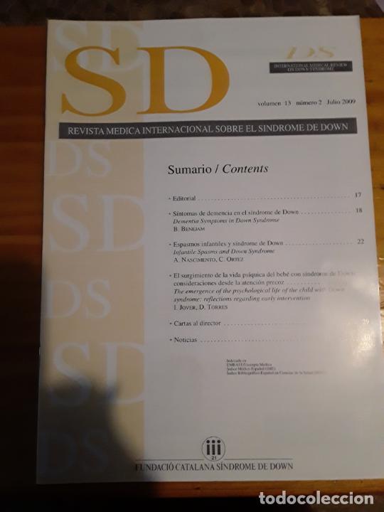Gebrauchte B&uuml;cher: SD.REVISTA MEDICA INTERNACIONAL SOBRE EL SINDROME DE DOWN.VOL.13, N.2,JULIO 2009.VER INDICE.