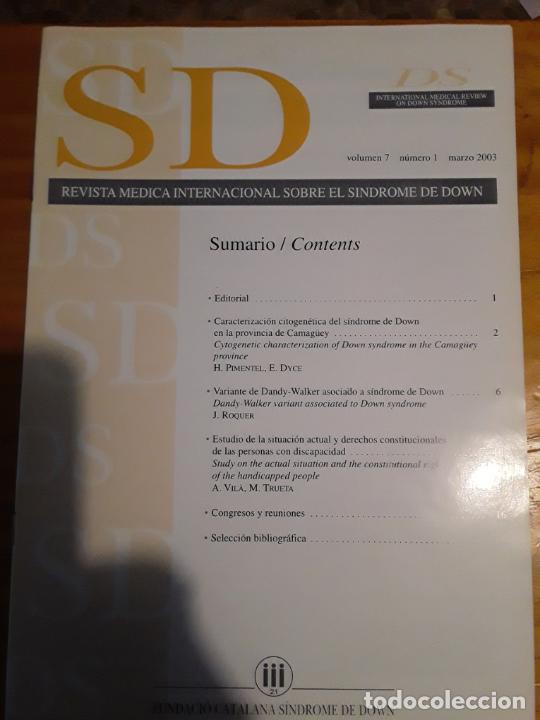 Gebrauchte B&uuml;cher: SD.REVISTA MEDICA INTERNACIONAL SOBRE EL SINDROME DE DOWN.VOL.7, N.1,MARZO 2003.VER INDICE.