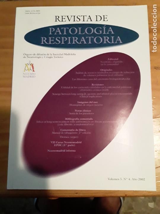 Gebrauchte B&uuml;cher: REVISTA DE PATOLOGIA RESPIRATORIA.VOL 5, N.4 A&Ntilde;O 2002.