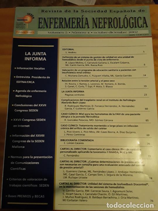Libri di seconda mano: REVISTA DE LA SOCIEDAD ESPA&Ntilde;OLA DE ENFERMERIA NEFROLOGICA,VOL.5,N.4,OCT-DIC. 2002.VER INDICE.