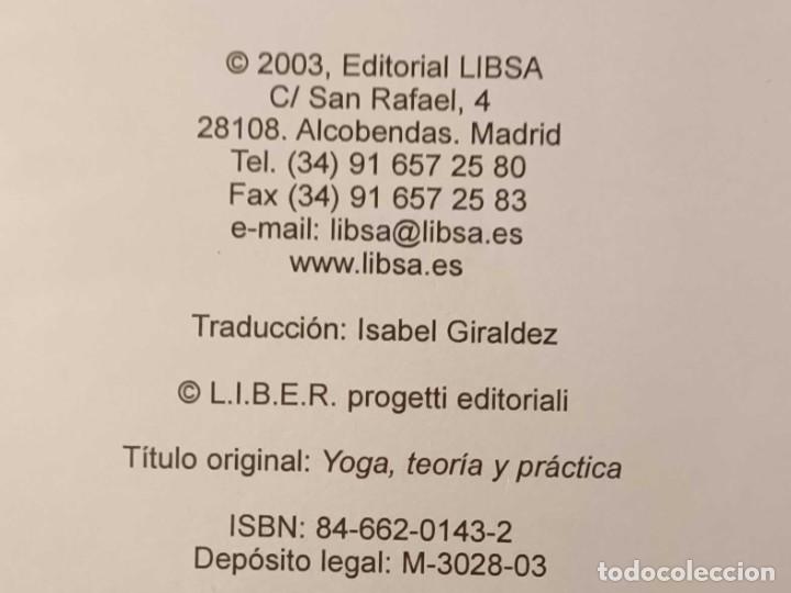 Libros de segunda mano: Libro: Yoga Teor&iacute;a y Pr&aacute;ctica, Francesca Chiapponi, 2003 - Foto 4