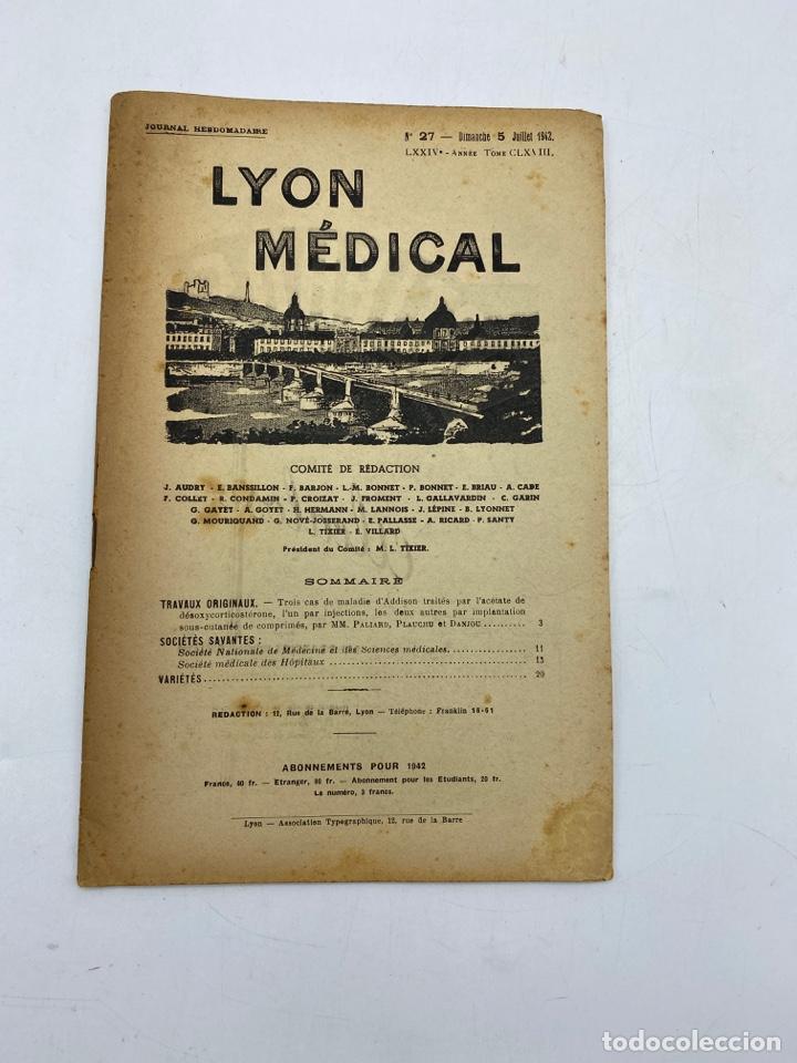 Gebrauchte B&uuml;cher: REVISTA. LYON M&Eacute;DICAL. N&ordm; 27. JULIO DE 1942. JOURNAL HERDOMADAIRE. VER SUMARIO EN PORTADA