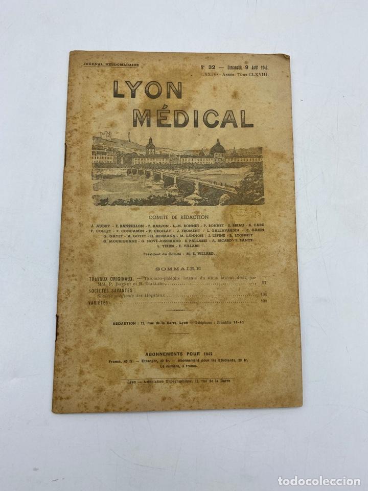 Gebrauchte B&uuml;cher: REVISTA. LYON M&Eacute;DICAL. N&ordm; 32. ABRIL DE 1942. JOURNAL HERDOMADAIRE. VER SUMARIO EN PORTADA