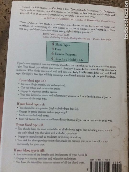 Libros de segunda mano: Eat right for- 4 - your type - Foto 3