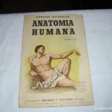 Libros de segunda mano: CUADERNO CIENCIAS NATURALES ANATOMIA HUMANA CUADERNO Nº 1.EDICIONES RECREO Y CULTURA 1960. Lote 288567963