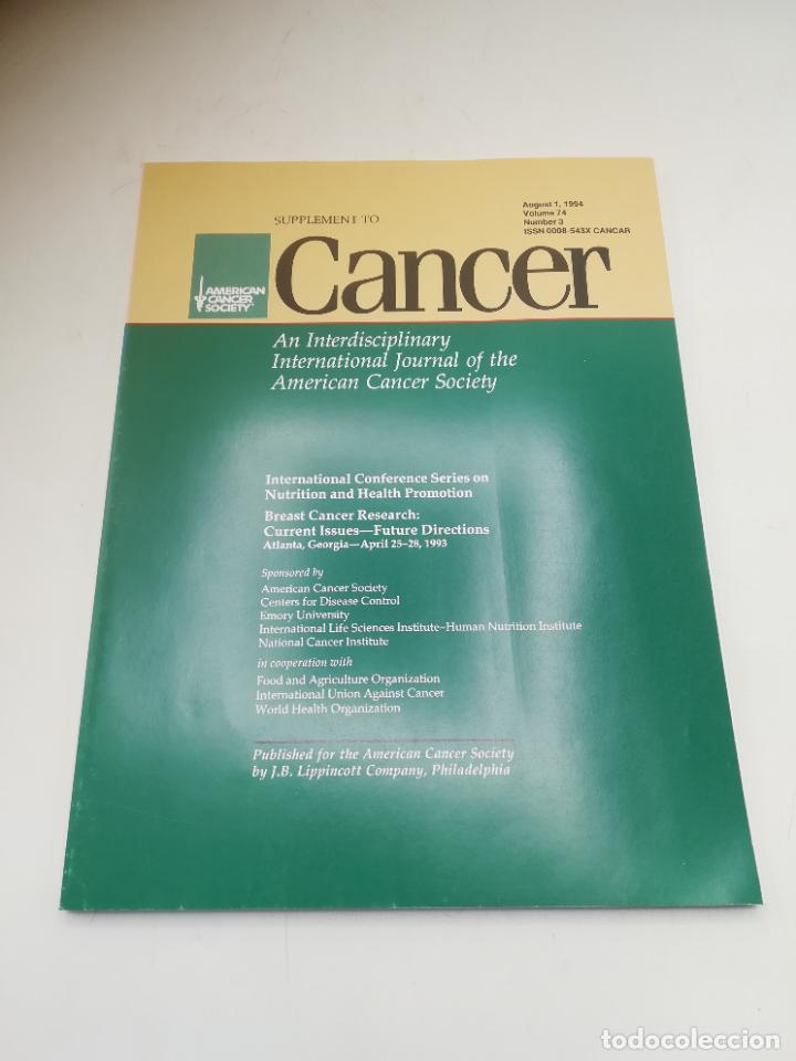 Second hand books: REVISTA MEDICINA. C&Aacute;NCER. AMERICAN CANCER SOCIETY. 1 AGOSTO 1994. VOL 74. N&ordm; 3. VER SUMARIO