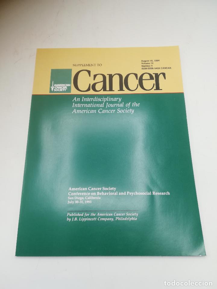 Second hand books: REVISTA MEDICINA. C&Aacute;NCER. AMERICAN CANCER SOCIETY. 15 AGOSTO 1994. VOL 74. N&ordm; 4. VER SUMARIO