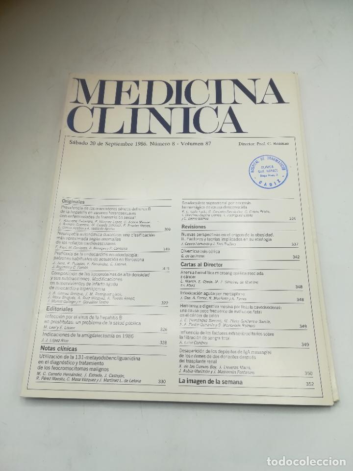 Second hand books: REVISTA. MEDICINA CL&Iacute;NICA. 20 SEPTIEMBRE 1994. N&ordm; 8. VOLUMEN 87. VER SUMARIO