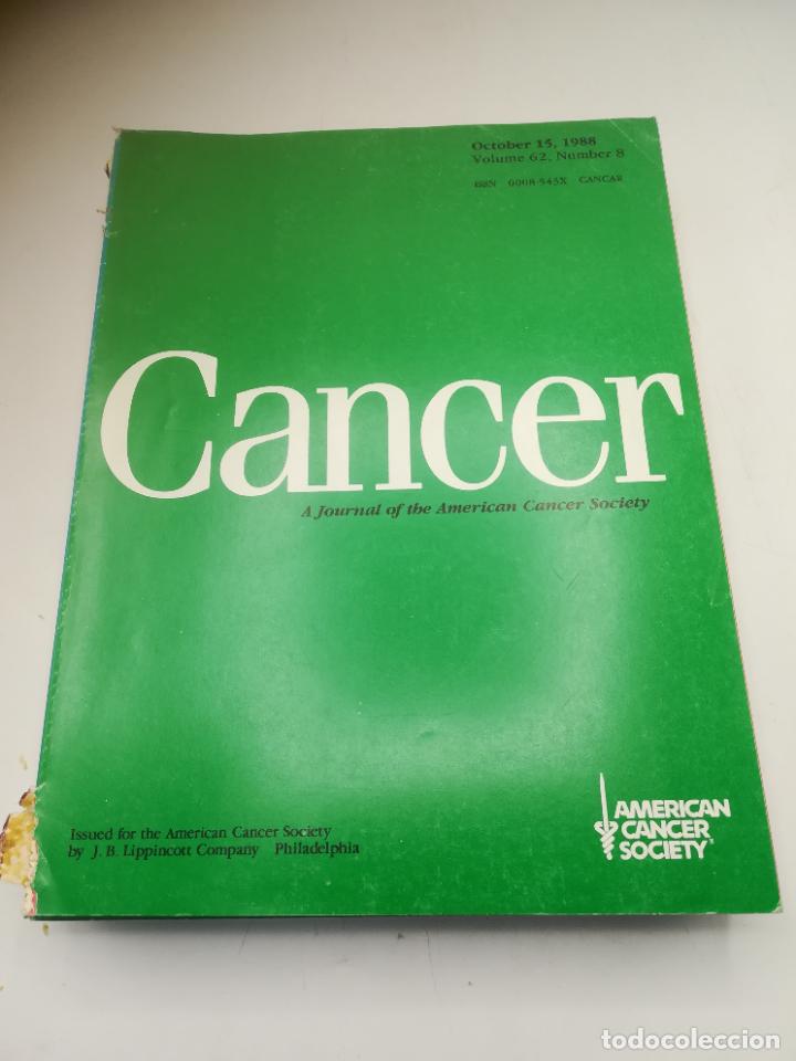 Libri di seconda mano: REVISTA CANCER. 15 OCTUBRE 1988. VOL 62. N&ordm; 8. AMERICAN CANCER SOCIETY. VER SUMARIO