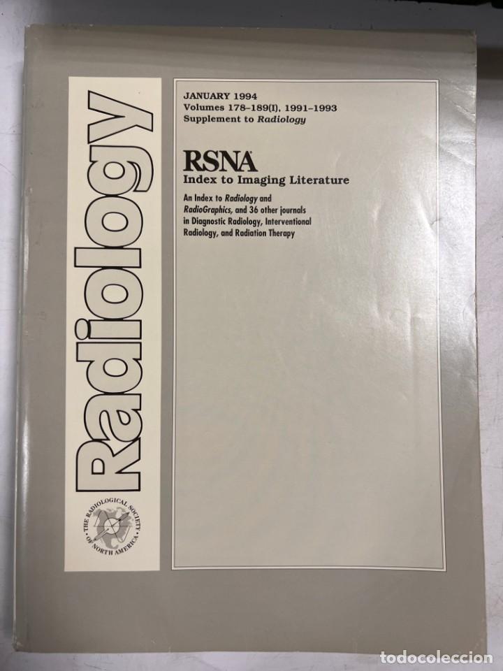 Gebrauchte B&uuml;cher: REVISTA MEDICINA. RADIOLOGY. ENERO 1994. VOLUMEN 178-189(I). 1991-1993. NORTEAM&Eacute;RICA. VER SUMARIO