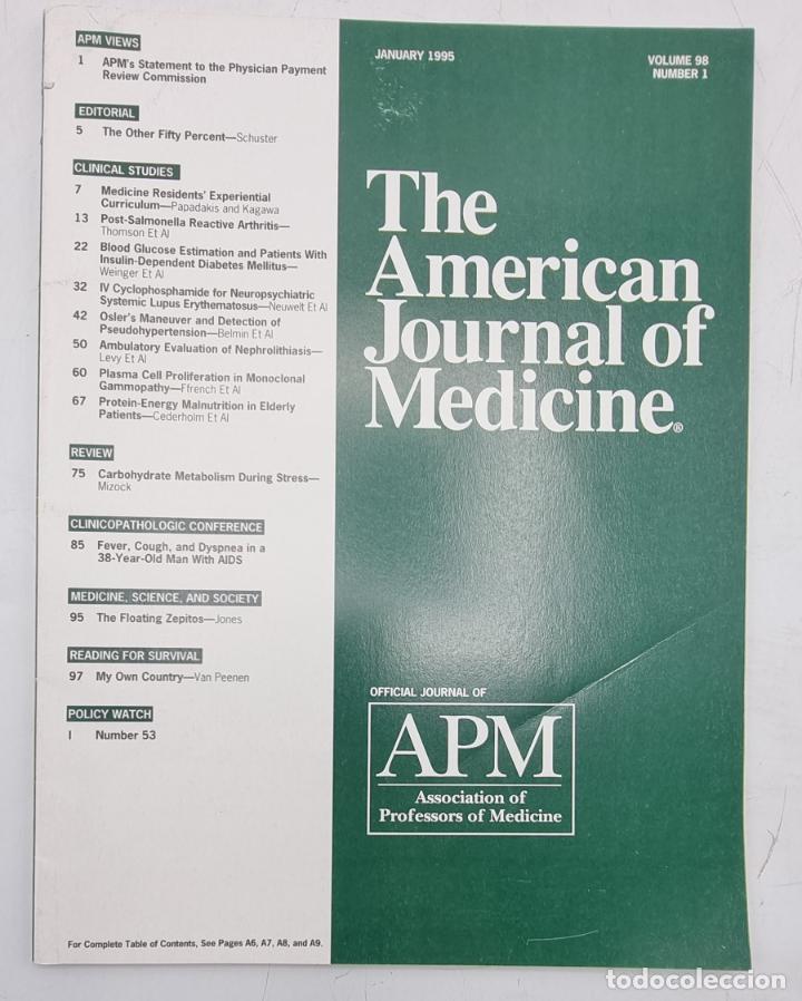 Gebrauchte B&uuml;cher: REVISTA MEDICA. THE AMERICAN JOURNAL OF MEDICINE. JANUARY 1995. VOLUME 98 N&ordm; 1. VER SUMARIO.
