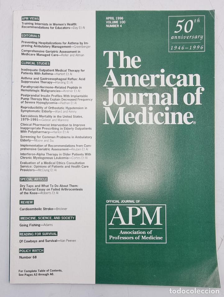 Gebrauchte B&uuml;cher: REVISTA MEDICA. THE AMERICAN JOURNAL OF MEDICINE. APRIL 1996. VOLUME 100 N&ordm; 4. VER SUMARIO.
