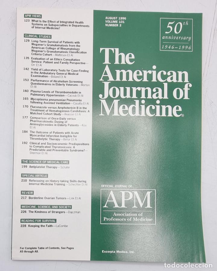 Gebrauchte B&uuml;cher: REVISTA MEDICA. THE AMERICAN JOURNAL OF MEDICINE. AUGUS 1996. VOLUME 101 N&ordm; 2. VER SUMARIO.