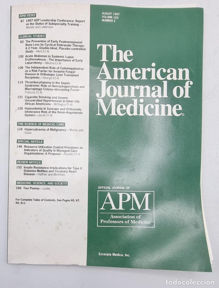 Gebrauchte B&uuml;cher: REVISTA MEDICA. THE AMERICAN JOURNAL OF MEDICINE. AUGUST 1997. VOLUME 103 N&ordm; 2. VER SUMARIO.