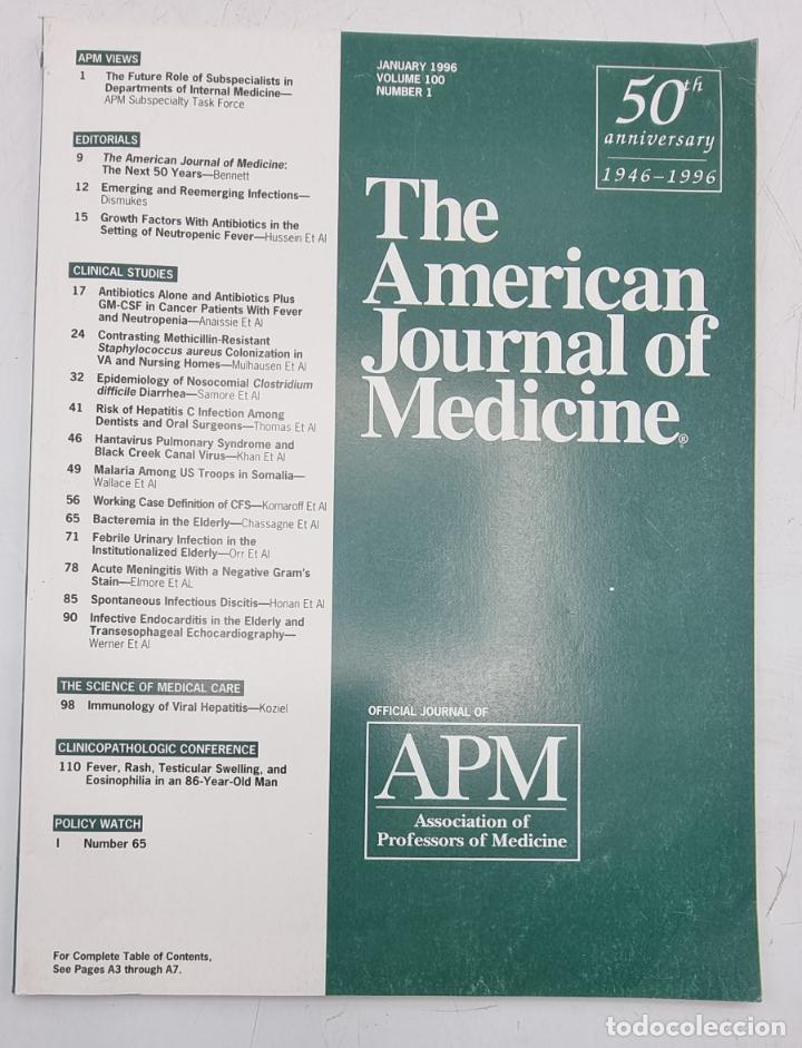 Gebrauchte B&uuml;cher: REVISTA MEDICA. THE AMERICAN JOURNAL OF MEDICINE. JANUARY 1996. VOLUME 100 N&ordm; 1. VER SUMARIO.