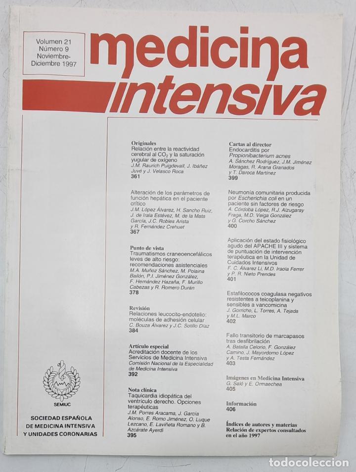 Libri di seconda mano: REVISTA MEDICINA INTENSIVA. VOL 21 . N&ordm; 9. DICIEMBRE 1997. VER SUMARIO.