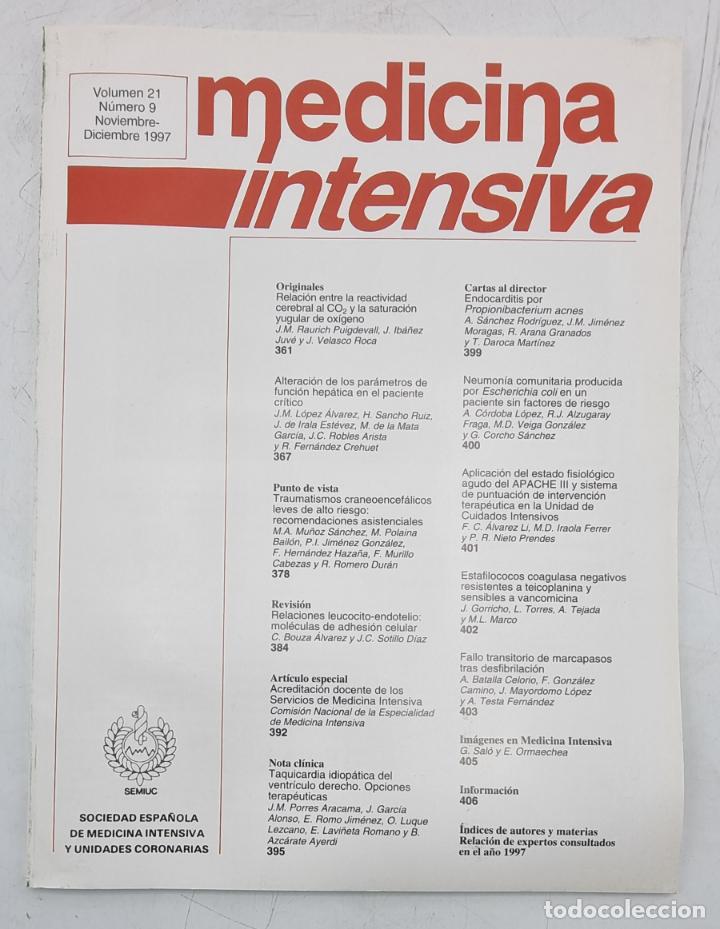 Libri di seconda mano: REVISTA MEDICINA INTENSIVA. VOL 21 . N&ordm; 9. DICIEMBRE 1997. VER SUMARIO.