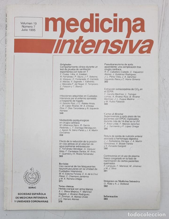 Libri di seconda mano: REVISTA MEDICINA INTENSIVA. VOL 19 . N&ordm; 7. JULIO 1995. VER SUMARIO.
