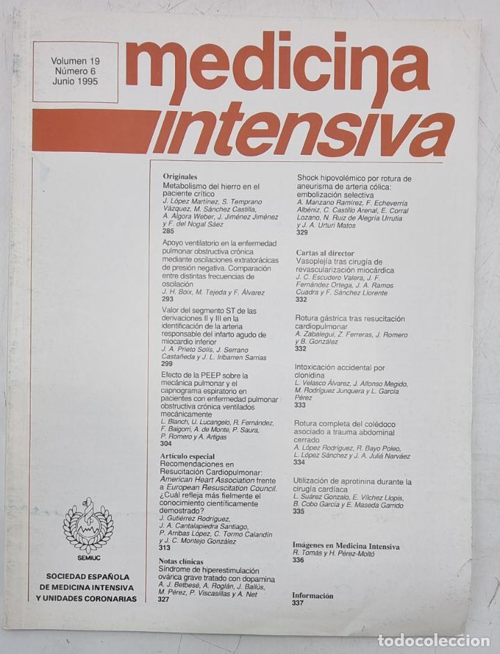 Libri di seconda mano: REVISTA MEDICINA INTENSIVA. VOL 19 . N&ordm; 6. JUNIO 1995. VER SUMARIO.
