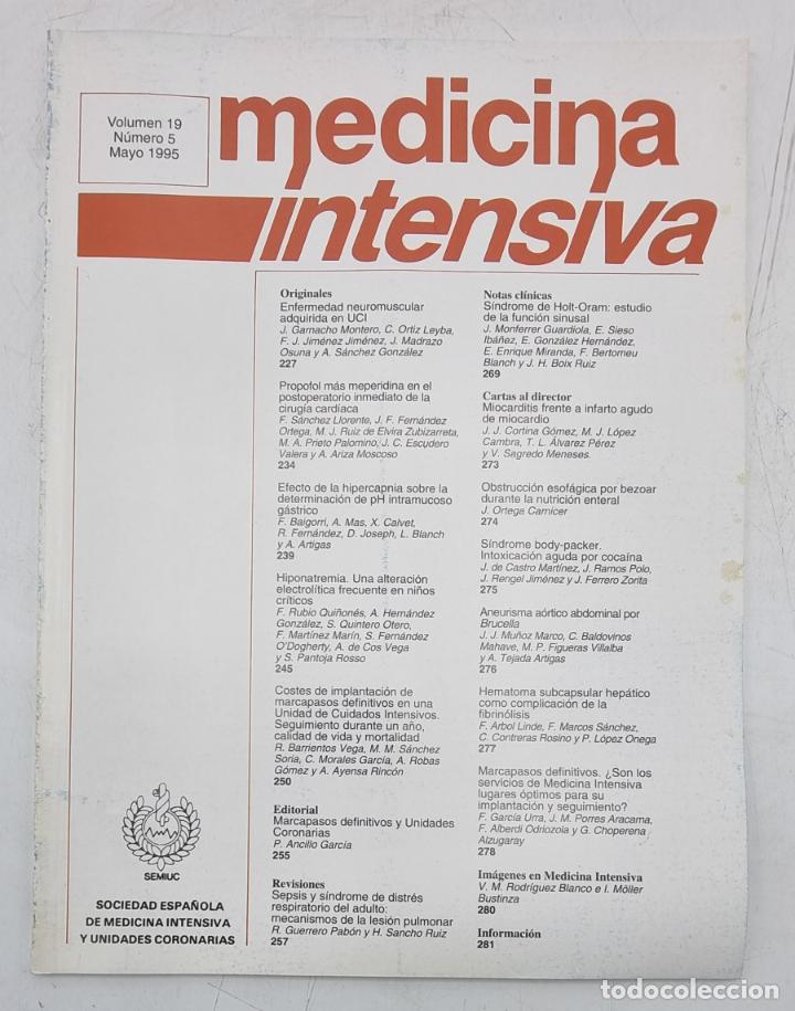 Libri di seconda mano: REVISTA MEDICINA INTENSIVA. VOL 19 . N&ordm; 5. MAYO 1995. VER SUMARIO.