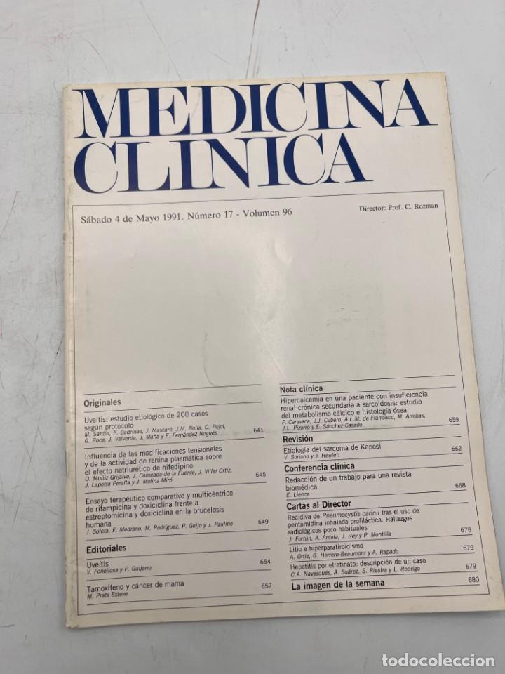 Libri di seconda mano: REVISTA. MEDICINA CL&Iacute;NICA. 4 DE MAYO 1983. N&ordm; 17. VOLUMEN 96. VER SUMARIO