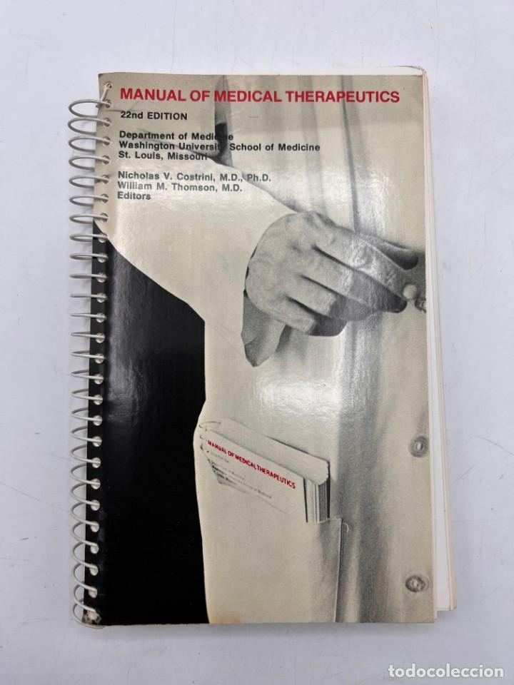 Libri di seconda mano: MANUAL OF MEDICAL THERAPEUTICS. 22&ordf; EDITION. COSTRINI & THOMSON. LITTLE BROWN AND COMPANY. 1977