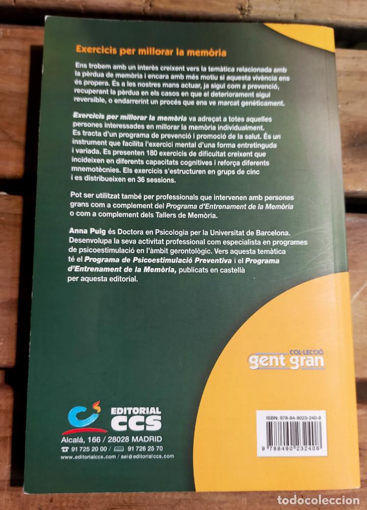 Libros de segunda mano: EXERCICIS PER MILLORAR LA MEM&Ograve;RIA - CATALA - Foto 2
