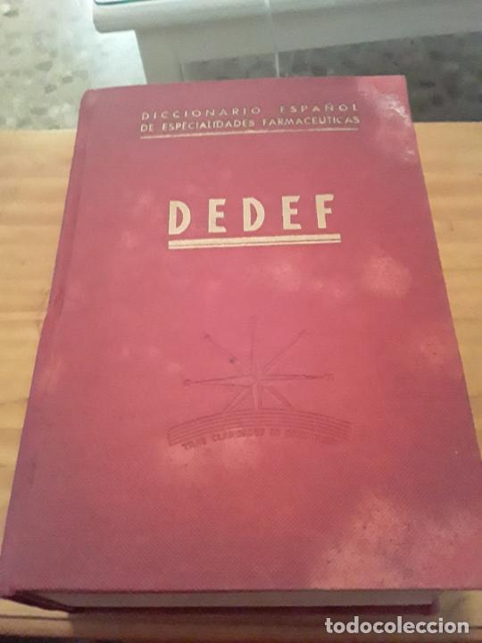 Libri di seconda mano: DEDEF.DICCIONARIO ESPA&Ntilde;OL DE ESPECIALIDADES FARMACEUTICAS.1958.1776.