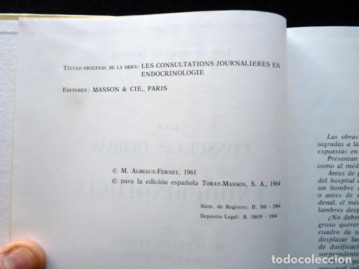 Libros de segunda mano: COLECCIÓN LAS CONSULTAS DIARIAS. 19 TOMOS. MEDICINA. TORAY-MASSON, 1964-67 - Foto 10 - 303013108