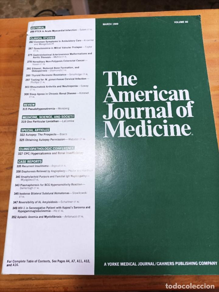 Libri di seconda mano: REVISTA MEDICA.THE AMERICAN JOURNAL OF MEDICINE,MARCH 1989,V.86,N.3,VER &Iacute;NDICE.