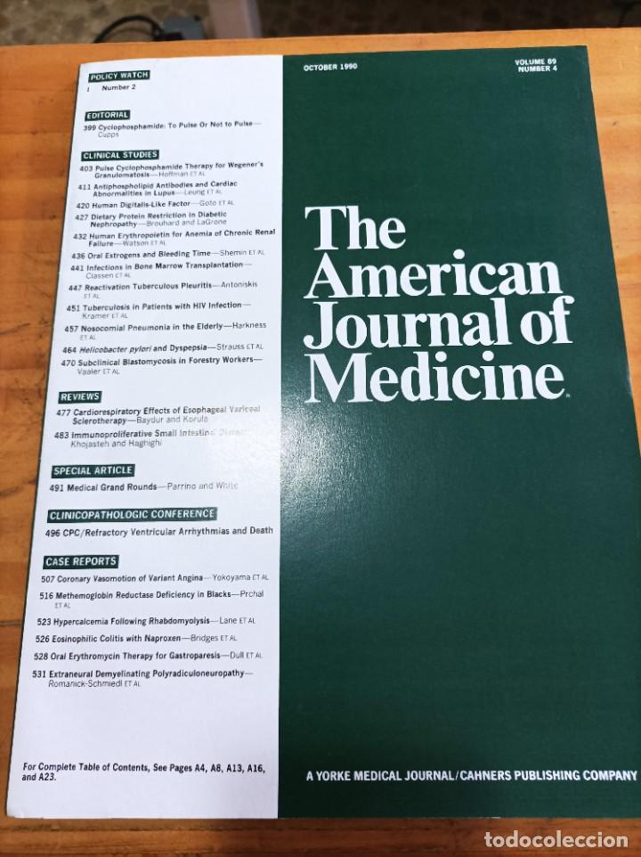 Libri di seconda mano: REVISTA MEDICA.THE AMERICAN JOURNAL OF MEDICINE,OCTOBER 1990,V.89,N.4,VER &Iacute;NDICE.