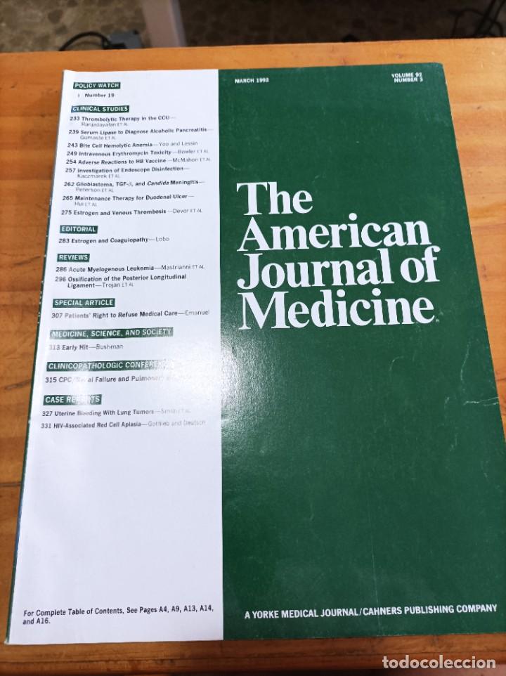 Libri di seconda mano: REVISTA MEDICA.THE AMERICAN JOURNAL OF MEDICINE,MARCH 1992,V.92,N.3,VER &Iacute;NDICE.