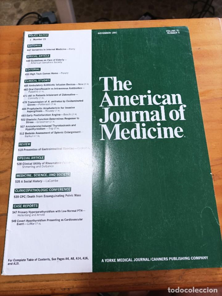 Libri di seconda mano: REVISTA MEDICA.THE AMERICAN JOURNAL OF MEDICINE,NOVEMBER 1991,V.91,N.5,VER &Iacute;NDICE.