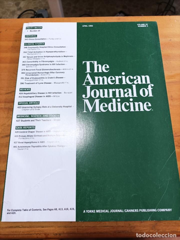 Libri di seconda mano: REVISTA MEDICA.THE AMERICAN JOURNAL OF MEDICINE,APRIL 1992,V.92,N.4,VER &Iacute;NDICE.