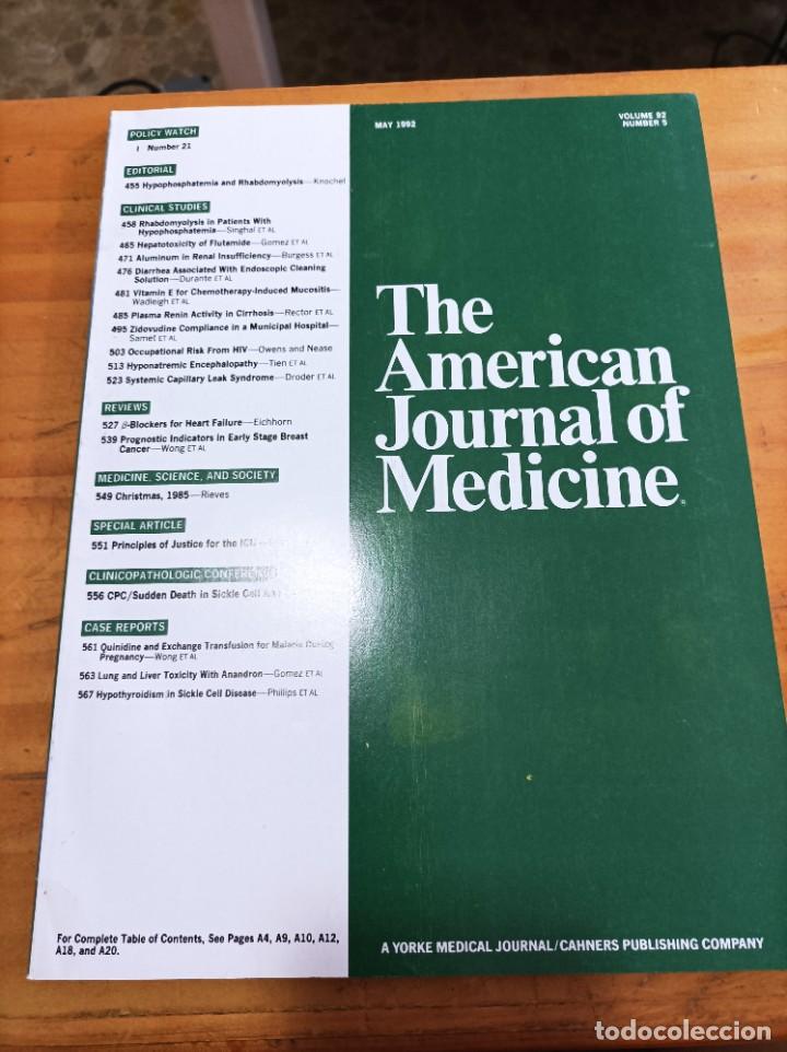 Libri di seconda mano: REVISTA MEDICA.THE AMERICAN JOURNAL OF MEDICINE,MAY 1992,V.92,N.5,VER &Iacute;NDICE.