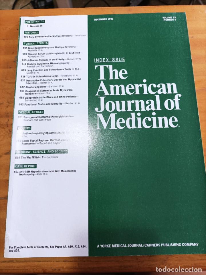 Libri di seconda mano: REVISTA MEDICA.THE AMERICAN JOURNAL OF MEDICINE,DECEMBER 1992,V.93,N.6,VER &Iacute;NDICE.