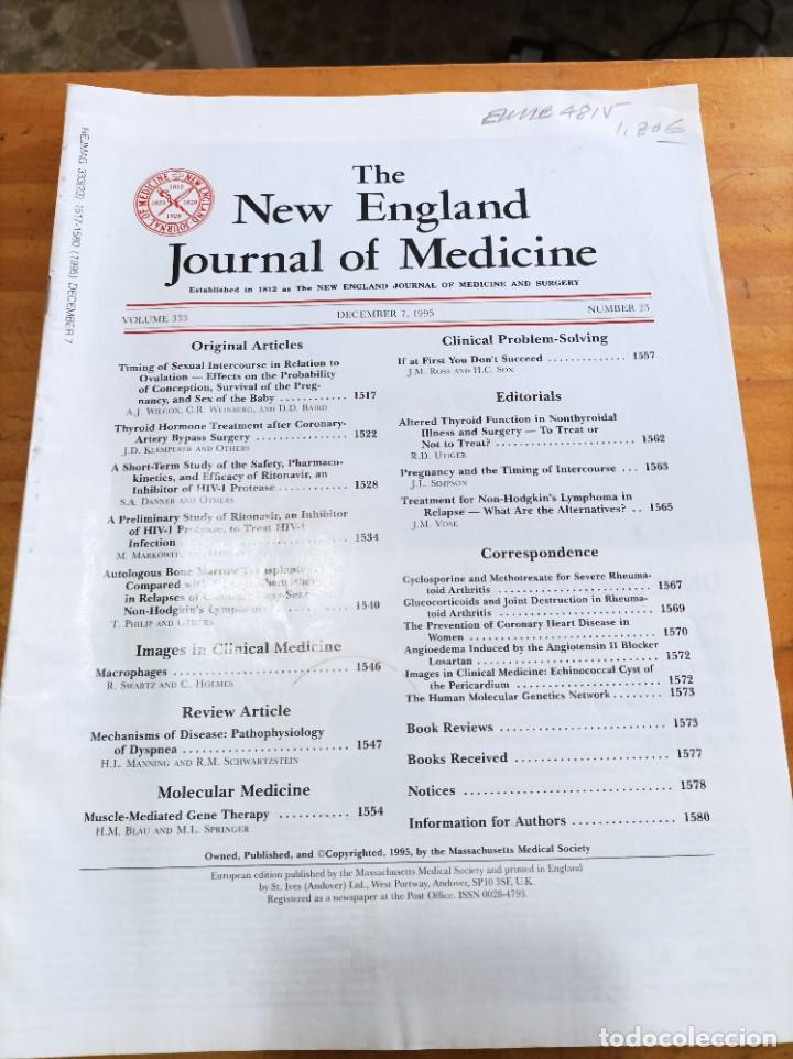 Second hand books: THE NEW ENGLAND JOURNAL OF MEDICINE,V.333,DECEMBER 7,1995,NUM.23.VER &Iacute;NDICE.