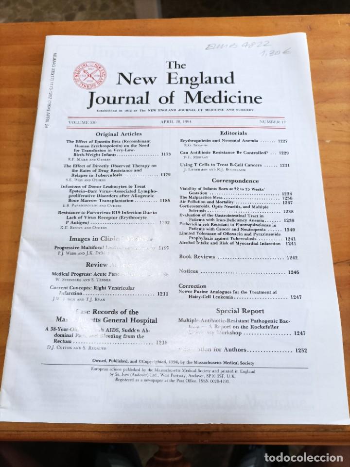 Second hand books: THE NEW ENGLAND JOURNAL OF MEDICINE,V.330,APRIL 28,1994,NUM.17.VER &Iacute;NDICE.