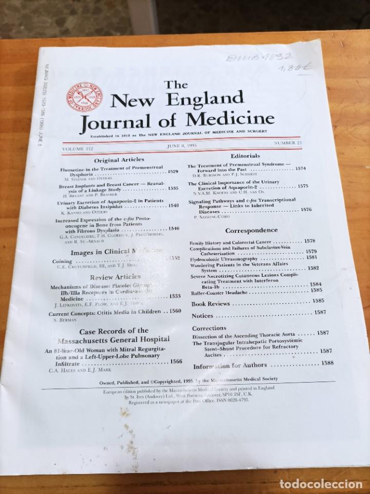 Second hand books: THE NEW ENGLAND JOURNAL OF MEDICINE,V.332,JUNE 8,1995,N.23.VER &Iacute;NDICE.