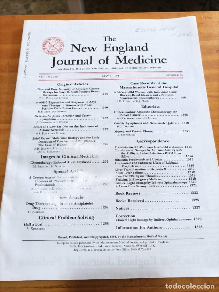 Second hand books: THE NEW ENGLAND JOURNAL OF MEDICINE,V.330,MAY 5,1994,N.18.VER &Iacute;NDICE.