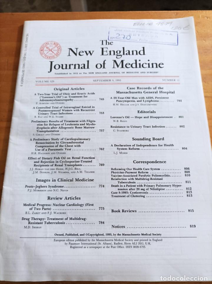 Second hand books: THE NEW ENGLAND JOURNAL OF MEDICINE,V.329, SEPTEMBER 9,1993,N.11.VER &Iacute;NDICE.