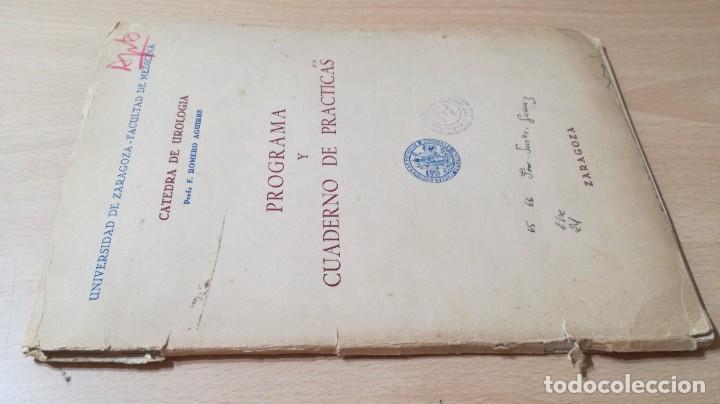 Gebrauchte B&uuml;cher: PROGRAMA Y PRACTICAS / UROLOGIA F ROMERO / UNIVERDIDAD ZARAGOZA / U102