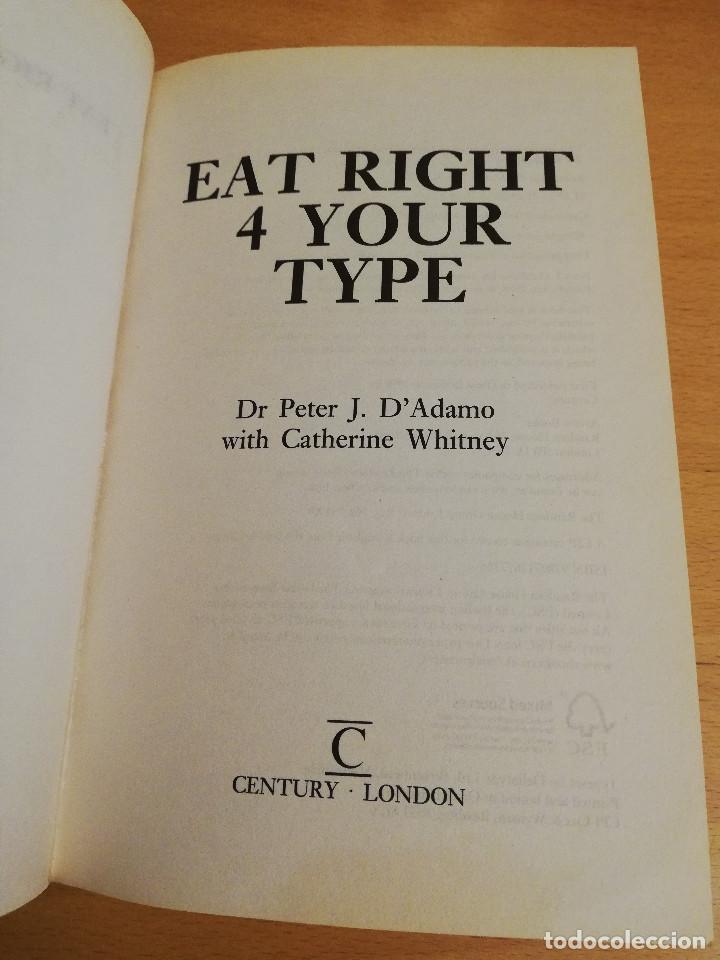 Libros de segunda mano: EAT RIGHT FOR YOUR TYPE (DR. PETER J. DADAMO) - Foto 2