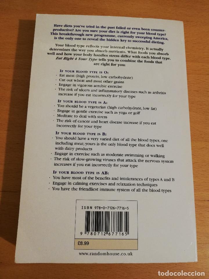 Libros de segunda mano: EAT RIGHT FOR YOUR TYPE (DR. PETER J. DADAMO) - Foto 4