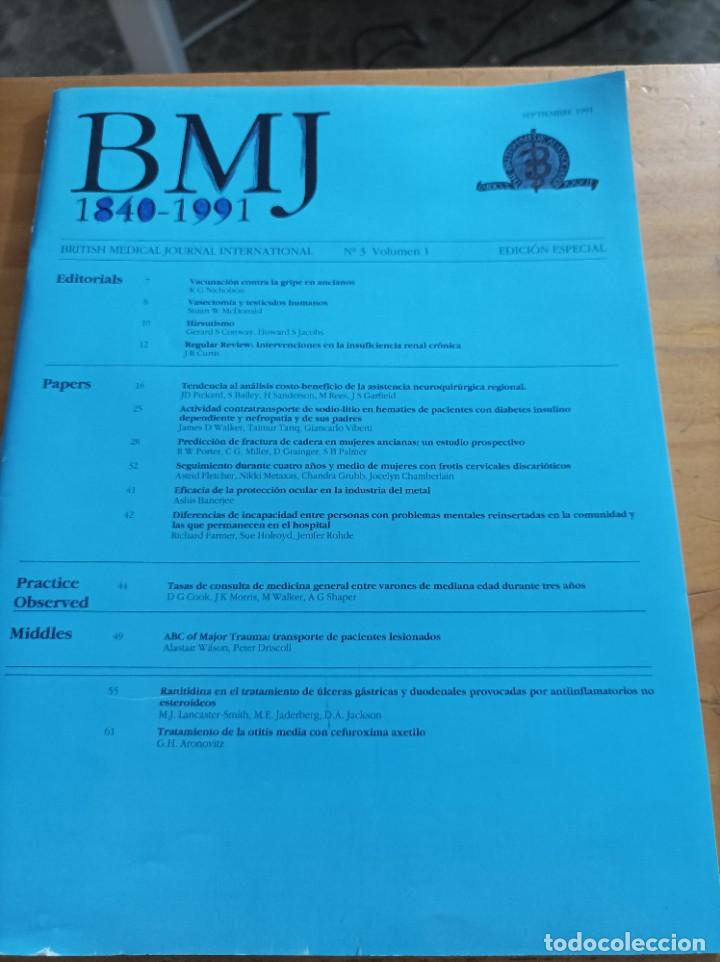Gebrauchte B&uuml;cher: BRITISH MEDICAL JOURNAL INTERNATIONAL,N.3,VOL.1.EDICION ESPECIAL,SEPT.1991.VER &Iacute;NDICE.