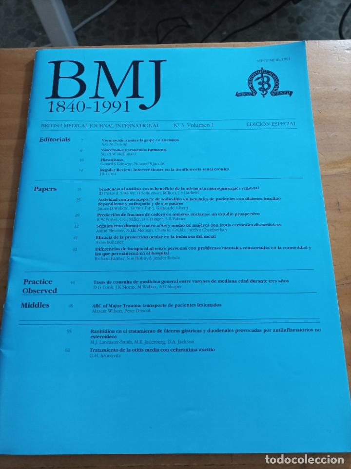 Gebrauchte B&uuml;cher: BRITISH MEDICAL JOURNAL INTERNATIONAL,N.3,VOL.1.EDICION ESPECIAL, SEPTIEMBRE 1991.VER &Iacute;NDICE.