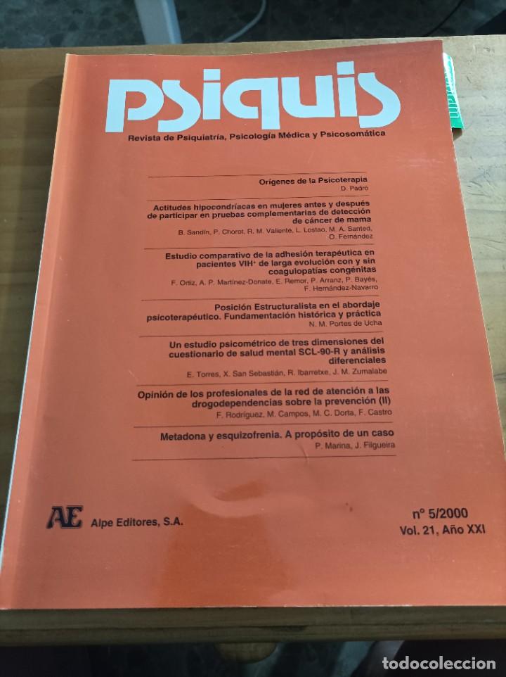 Gebrauchte B&uuml;cher: PSIQUIS.REVISTA DE PSIQUIATR&Iacute;A,PSICOLOGIA MEDICA Y PSICOSOMATICA,N.5,V.21.A&Ntilde;O XXI,2000.VER &Iacute;NDICE.