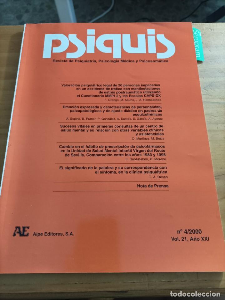 Gebrauchte B&uuml;cher: PSIQUIS.REVISTA DE PSIQUIATR&Iacute;A,PSICOLOGIA MEDICA Y PSICOSOMATICA,N.4,V.21.A&Ntilde;O XXI,2000.VER &Iacute;NDICE.