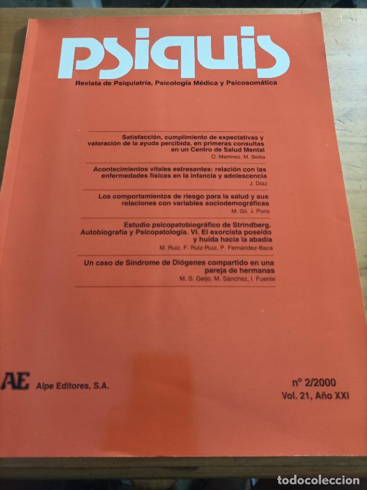 Gebrauchte B&uuml;cher: PSIQUIS.REVISTA DE PSIQUIATR&Iacute;A,PSICOLOGIA MEDICA Y PSICOSOMATICA,N.2,V.21.A&Ntilde;O XXI,2000.VER &Iacute;NDICE.