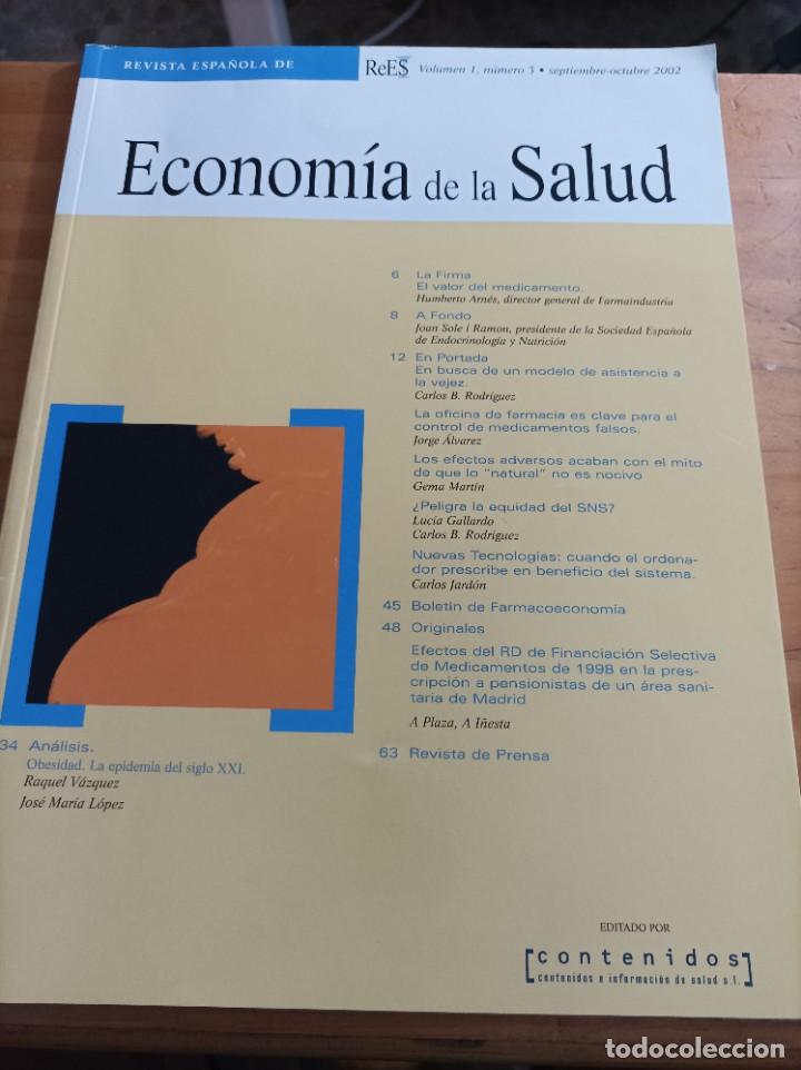 Gebrauchte B&uuml;cher: REVISTA ESPA&Ntilde;OLA DE ECONOMIA DE LA SALUD.VOL.1,NUM.3, SEPTIEMBRE-OCTUBRE 2002.VER &Iacute;NDICE